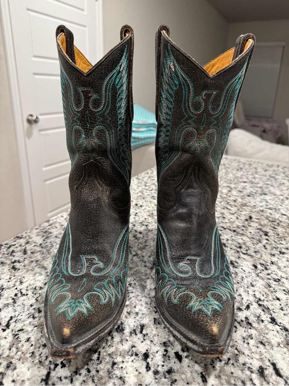 Old Gringo Black Western Boots Eagle Embroidery 8.5